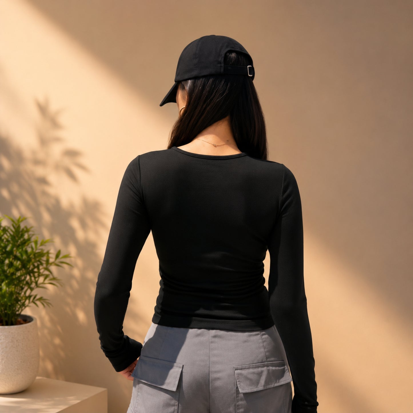 Classic Black Fitted Top