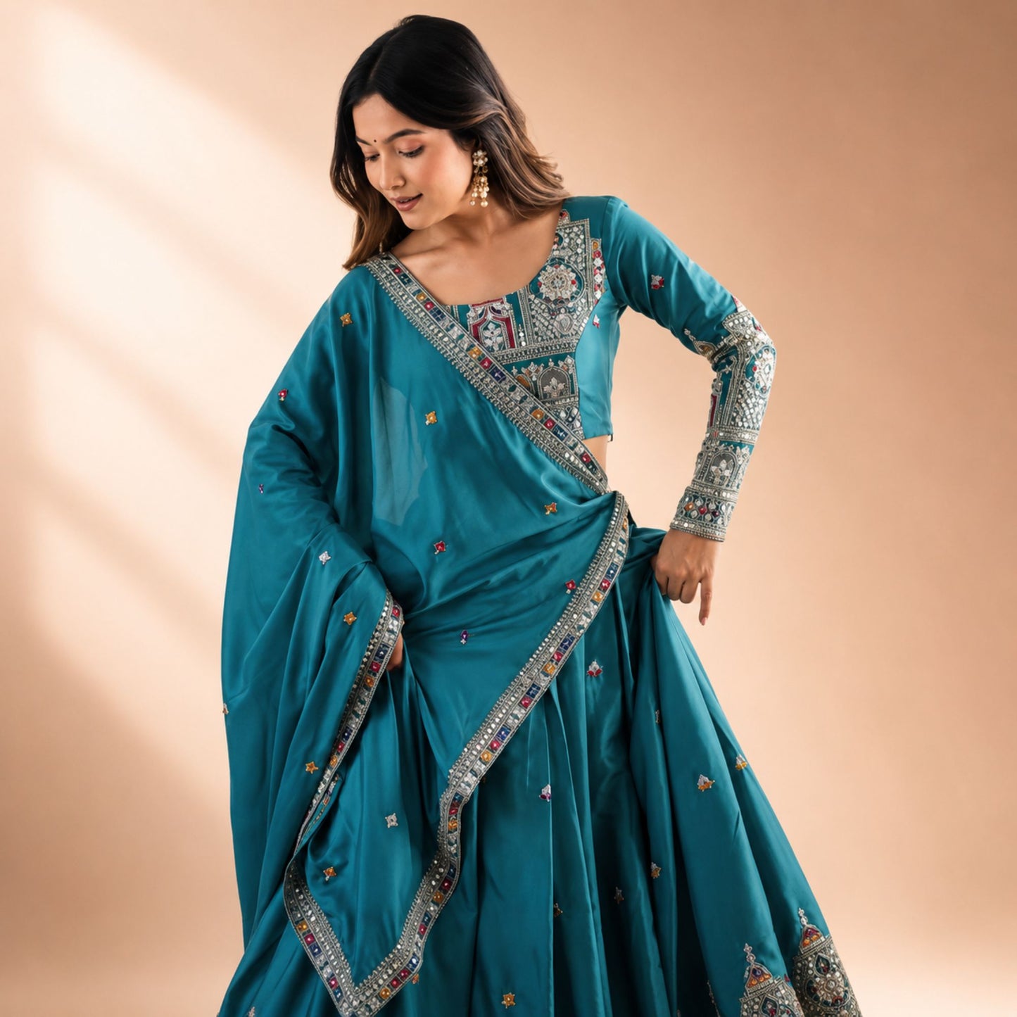 Royal Embroidered Chaniya Choli with Dupatta