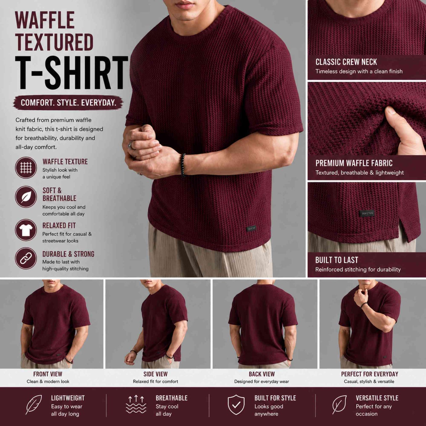 Stylish Textured T-Shirt For Men