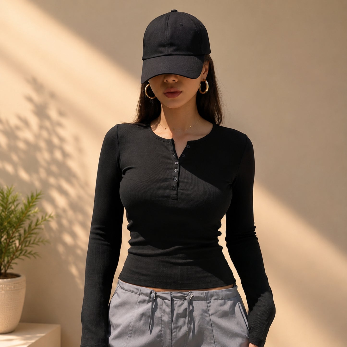 Classic Black Fitted Top