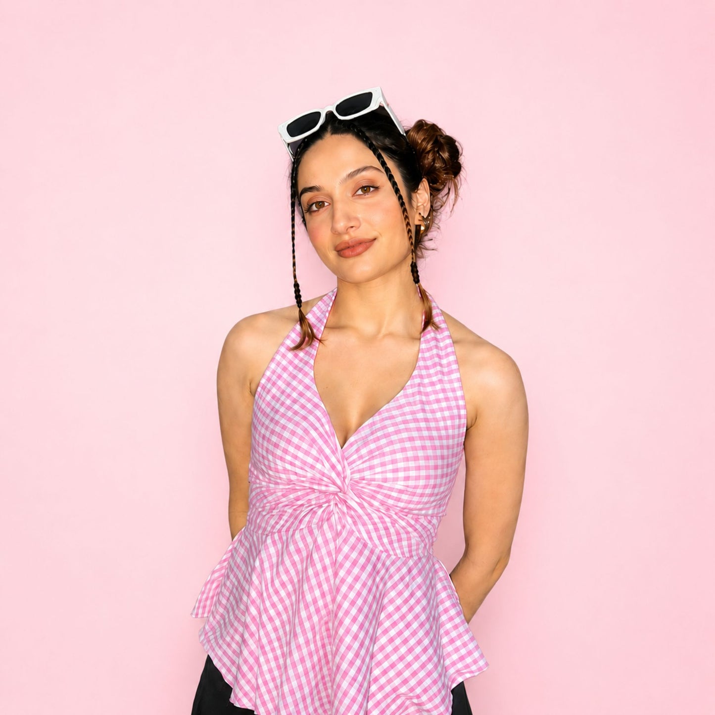 Trendy Halter Neck Stylish Top – Pink