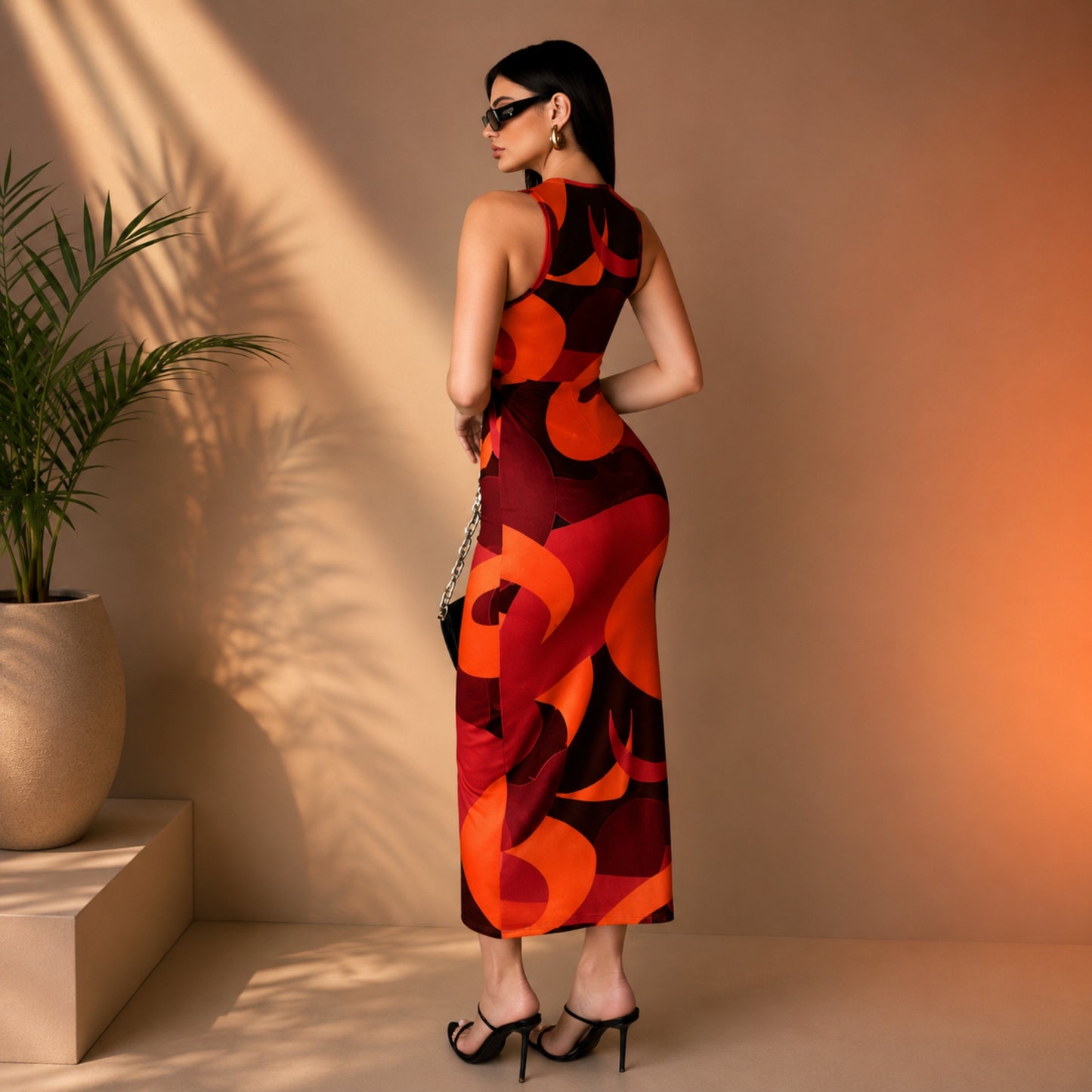 Sunset Swirl Bodycon Dress