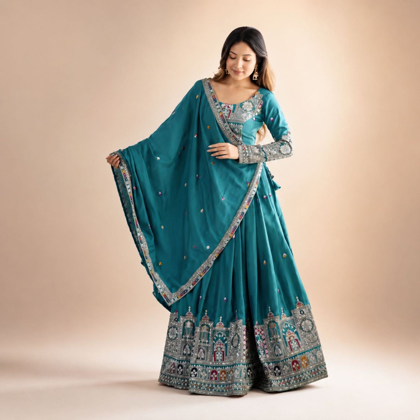 Royal Embroidered Chaniya Choli with Dupatta