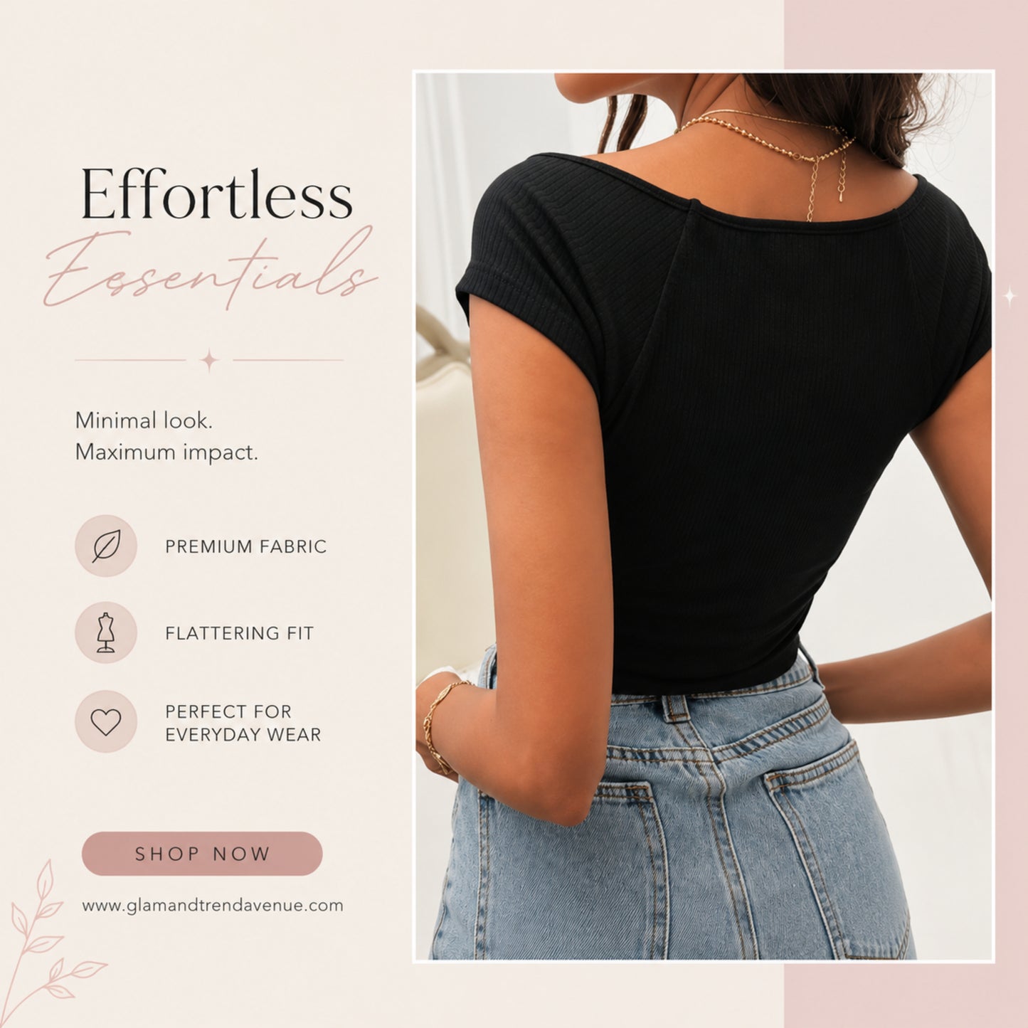 Black Square Neck Tank Top