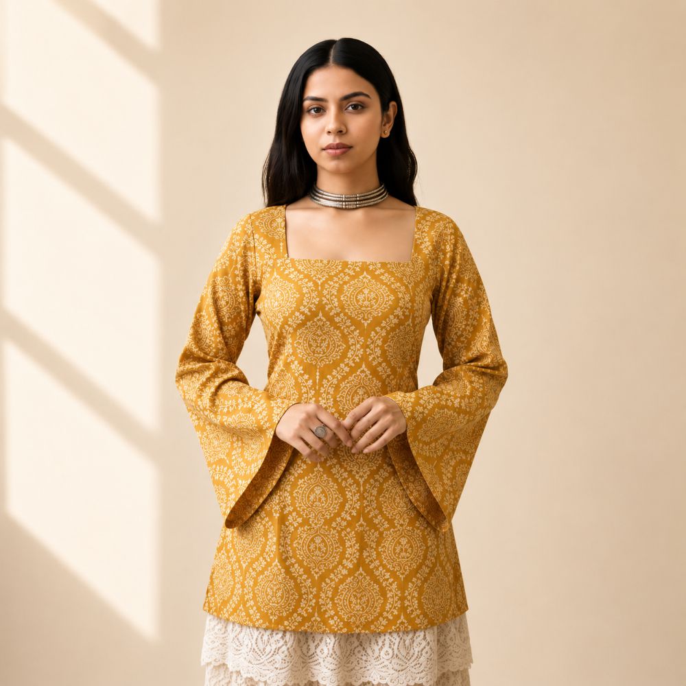 New Bell Sleeve Mustard Top