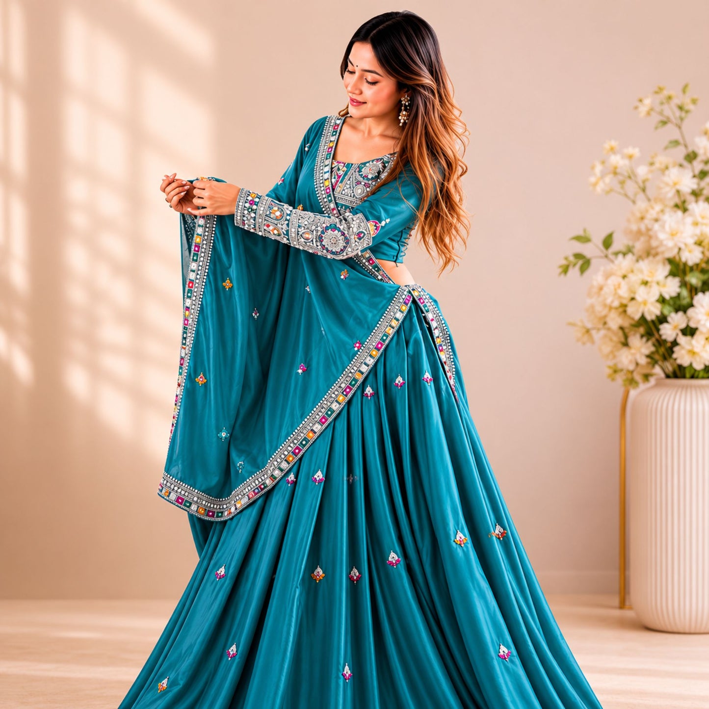 Royal Embroidered Chaniya Choli with Dupatta