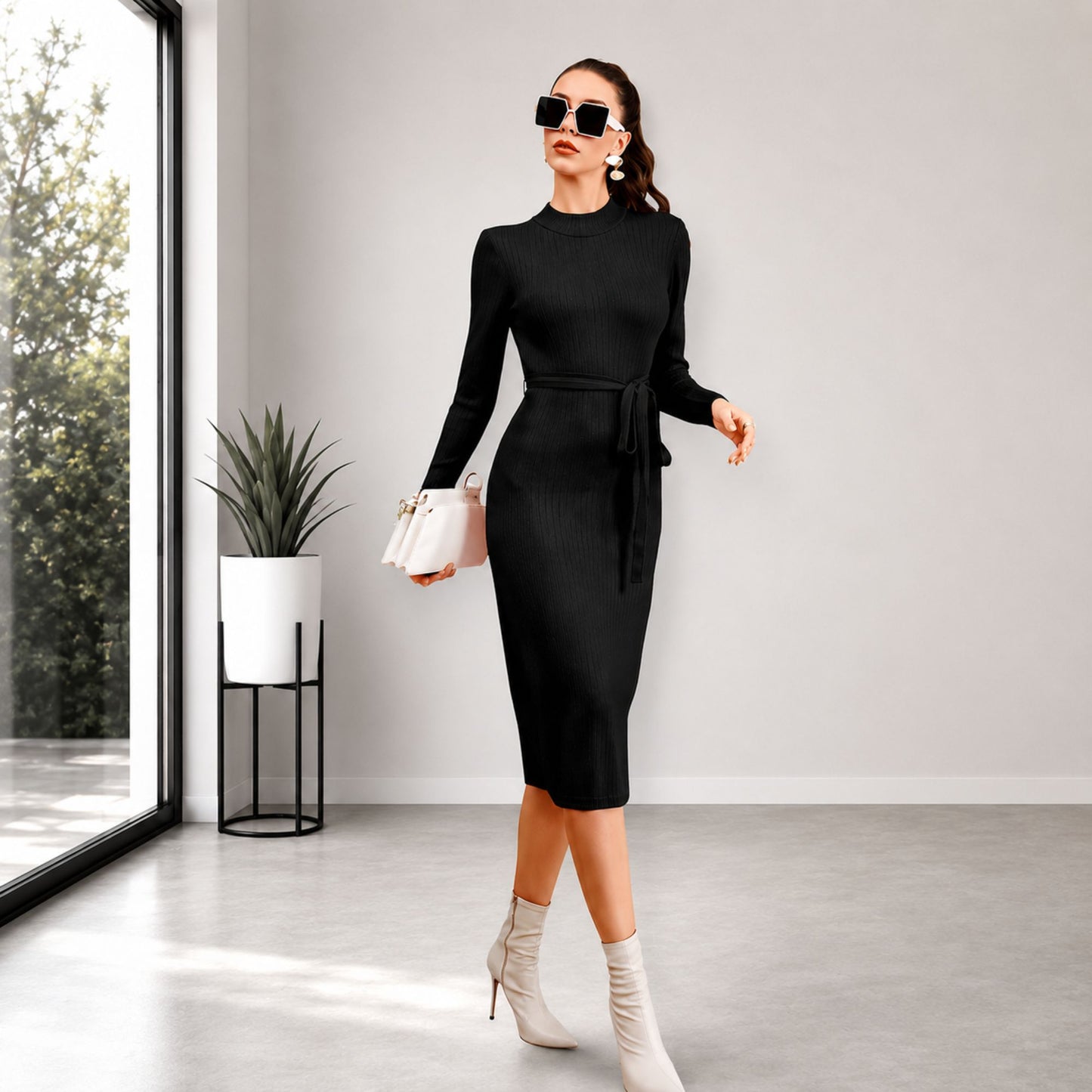 Stylish maroon bodycon western dress