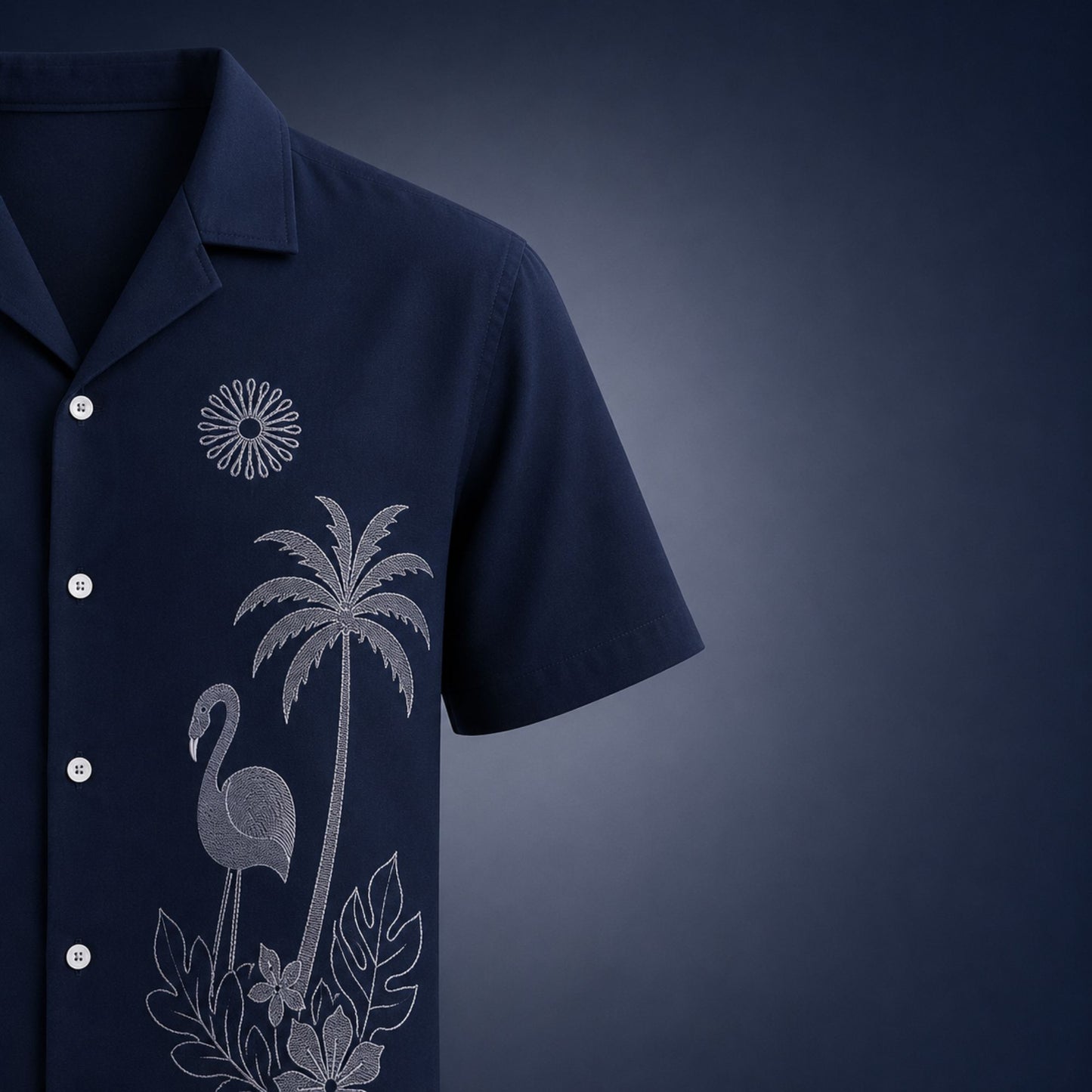 Midnight Flamingo Resort Shirt