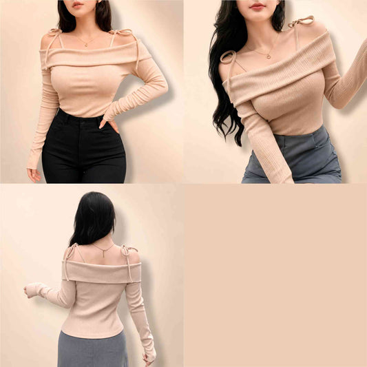 Stylish Parker Off-Shoulder String Top