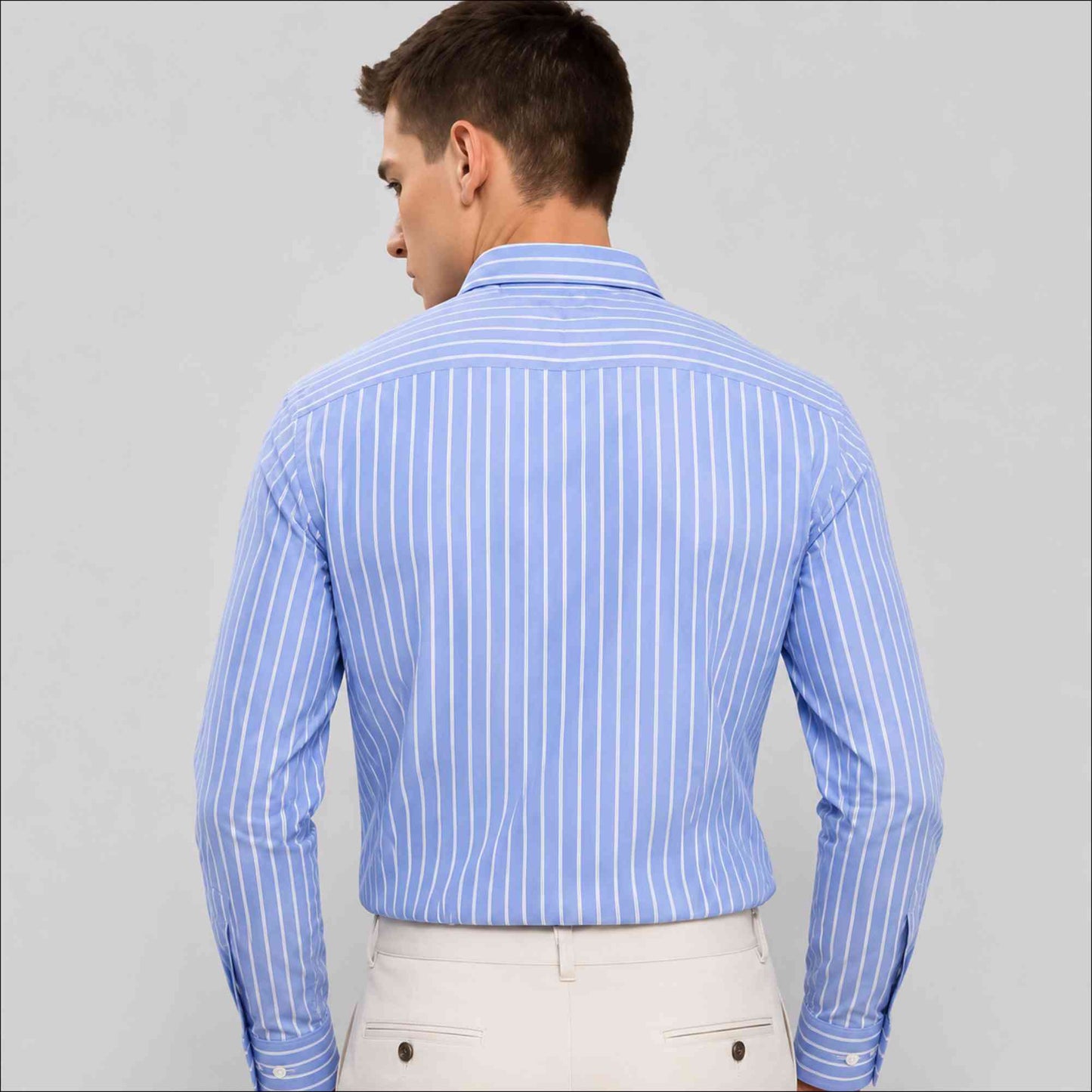 Blue Striped Casual Shirt