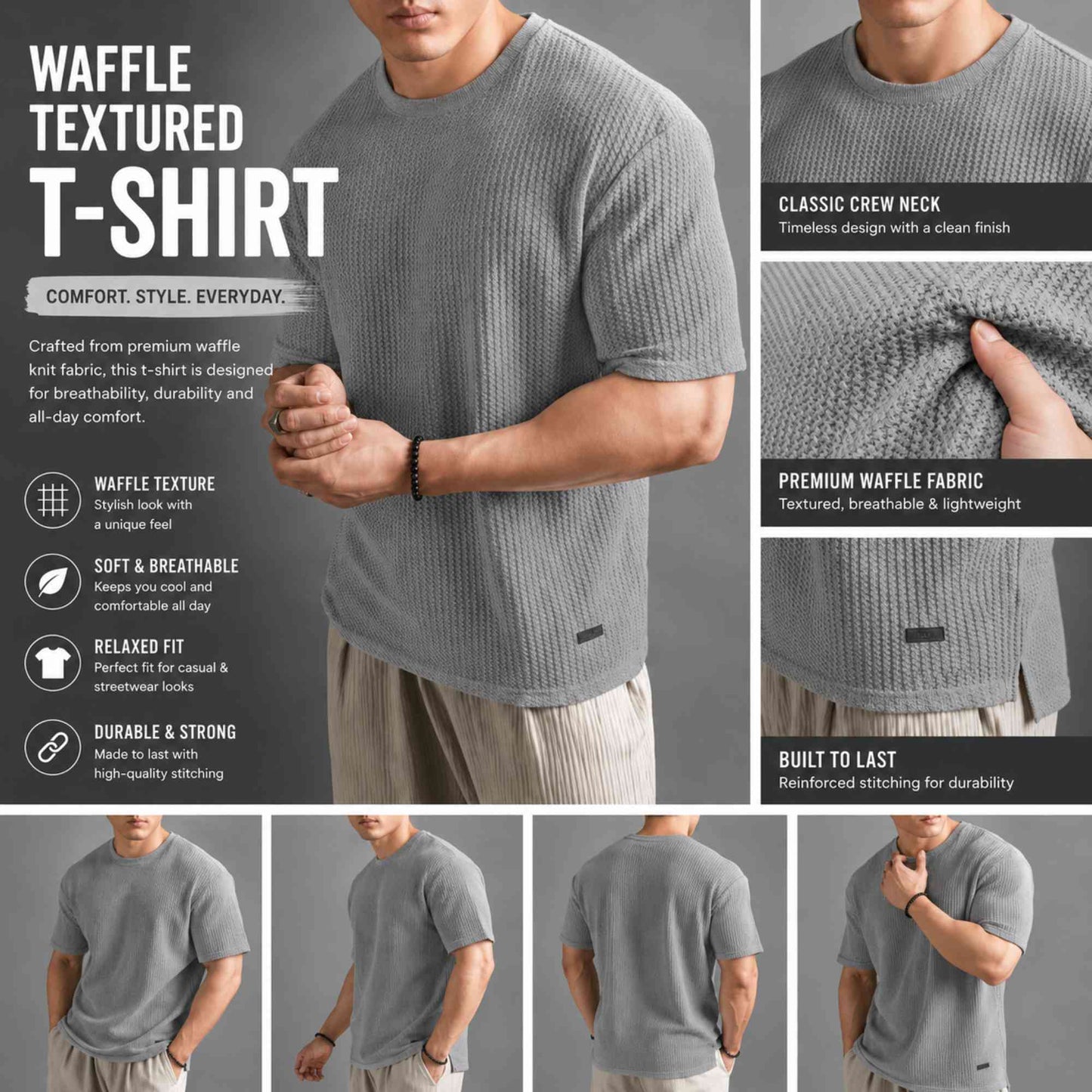 Stylish Textured T-Shirt For Men