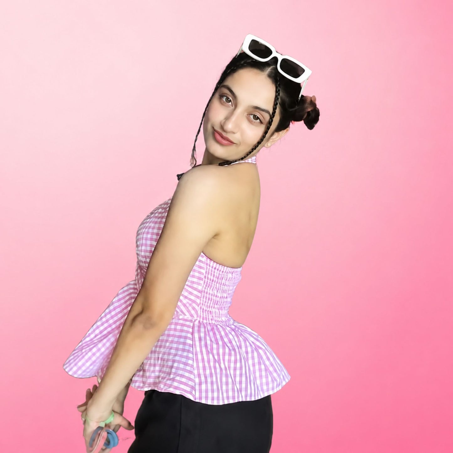 Trendy Halter Neck Stylish Top – Pink